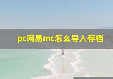 pc网易mc怎么导入存档