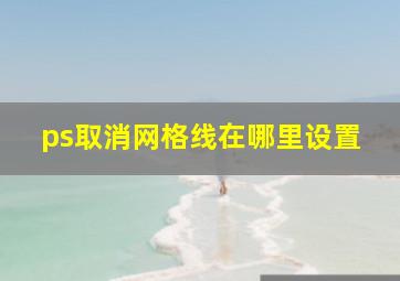 ps取消网格线在哪里设置