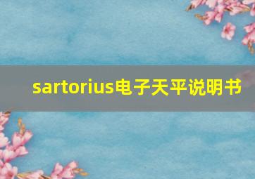 sartorius电子天平说明书