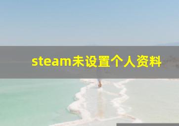 steam未设置个人资料