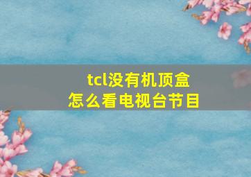 tcl没有机顶盒怎么看电视台节目