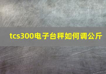 tcs300电子台秤如何调公斤