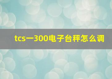 tcs一300电子台秤怎么调