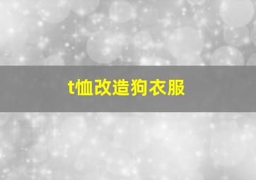 t恤改造狗衣服