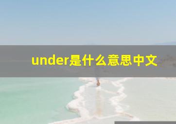 under是什么意思中文