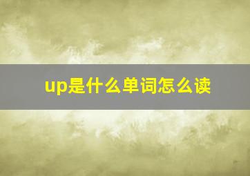 up是什么单词怎么读