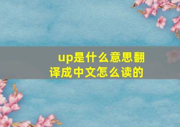 up是什么意思翻译成中文怎么读的