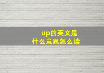 up的英文是什么意思怎么读