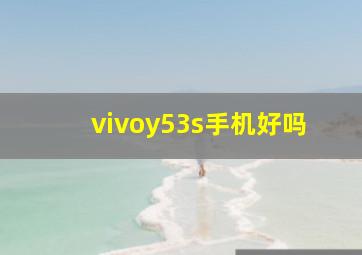 vivoy53s手机好吗