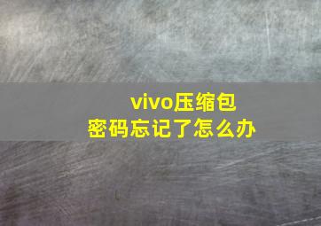 vivo压缩包密码忘记了怎么办