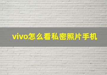 vivo怎么看私密照片手机