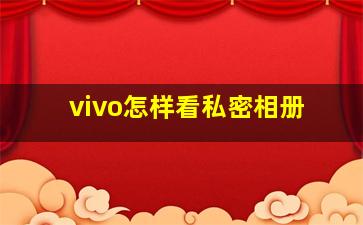 vivo怎样看私密相册