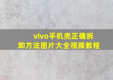 vivo手机壳正确拆卸方法图片大全视频教程