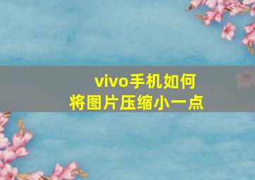 vivo手机如何将图片压缩小一点