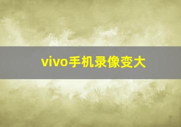 vivo手机录像变大