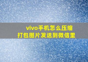 vivo手机怎么压缩打包图片发送到微信里