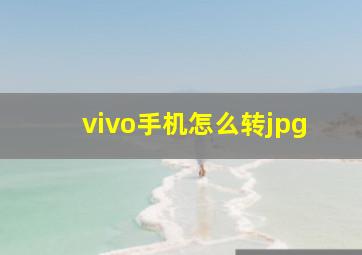 vivo手机怎么转jpg