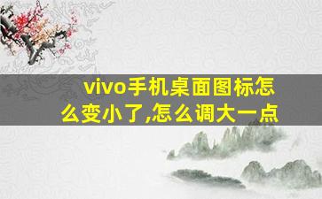 vivo手机桌面图标怎么变小了,怎么调大一点