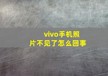 vivo手机照片不见了怎么回事