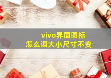 vivo界面图标怎么调大小尺寸不变