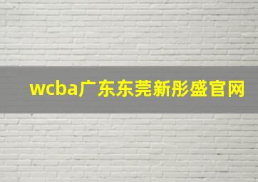 wcba广东东莞新彤盛官网