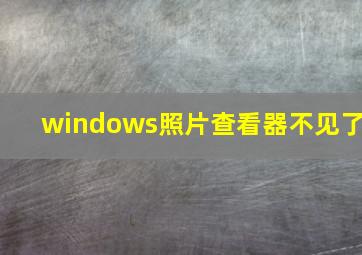 windows照片查看器不见了