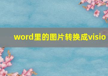 word里的图片转换成visio