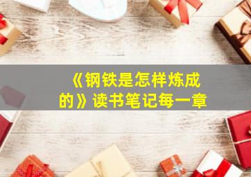 《钢铁是怎样炼成的》读书笔记每一章