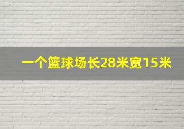 一个篮球场长28米宽15米