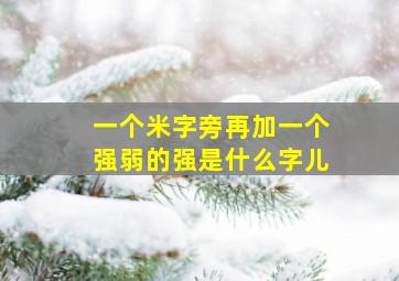 一个米字旁再加一个强弱的强是什么字儿