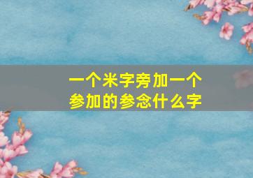 一个米字旁加一个参加的参念什么字