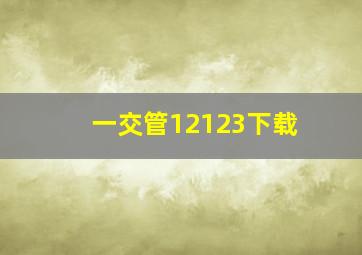 一交管12123下载