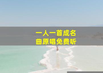 一人一首成名曲原唱免费听