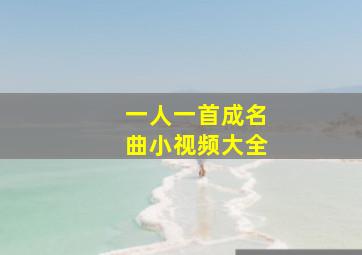 一人一首成名曲小视频大全