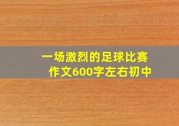 一场激烈的足球比赛作文600字左右初中