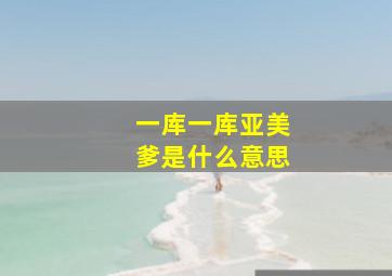 一库一库亚美爹是什么意思