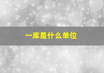 一库是什么单位