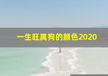 一生旺属狗的颜色2020