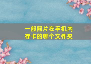 一般照片在手机内存卡的哪个文件夹