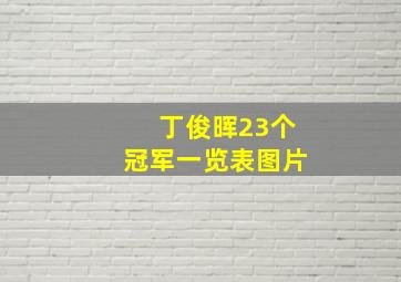 丁俊晖23个冠军一览表图片