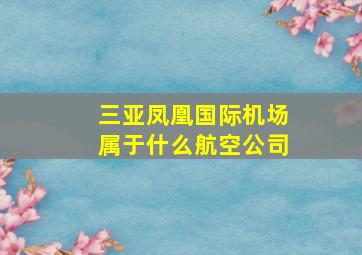 三亚凤凰国际机场属于什么航空公司