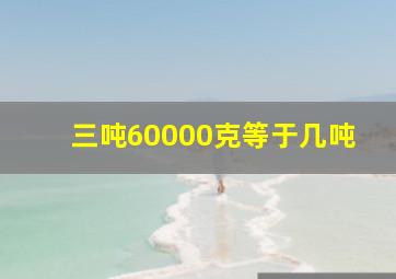 三吨60000克等于几吨