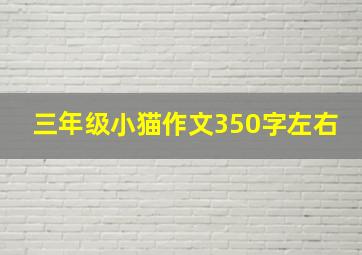 三年级小猫作文350字左右