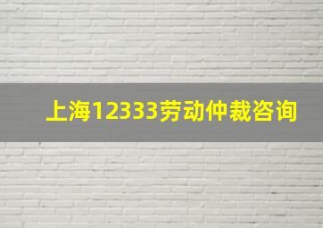 上海12333劳动仲裁咨询