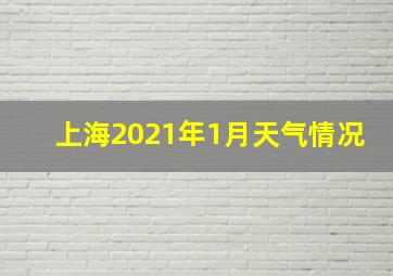 上海2021年1月天气情况