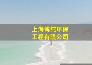 上海博纯环保工程有限公司