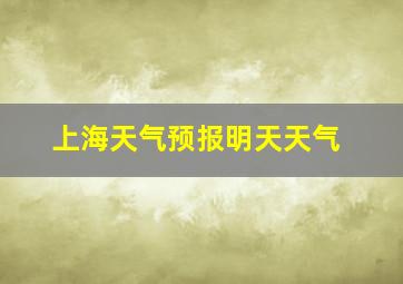 上海天气预报明天天气