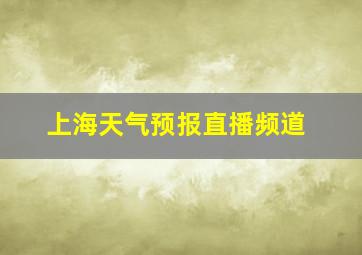 上海天气预报直播频道