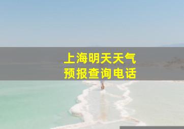 上海明天天气预报查询电话