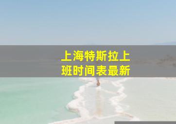 上海特斯拉上班时间表最新